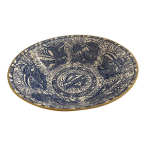 Blue Torquay Gold Trim Bowl