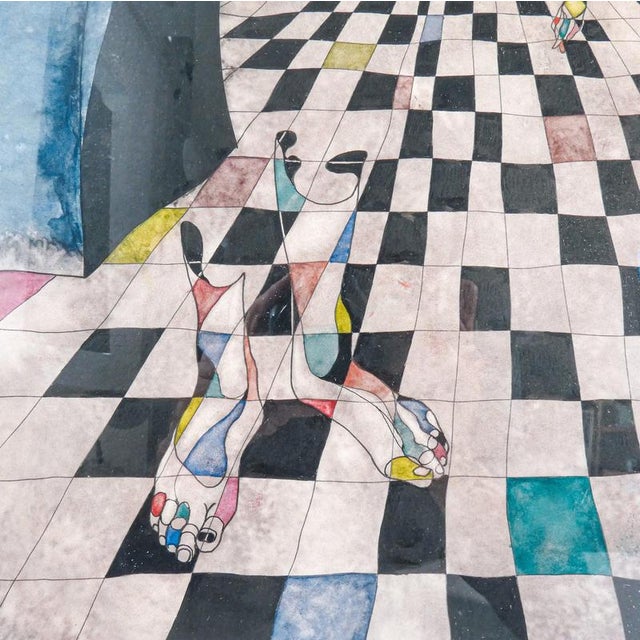 Ermanno Metelerkamp, Apparition, 1970, Watercolor and Ink on Paper For Sale - Image 13 of 16
