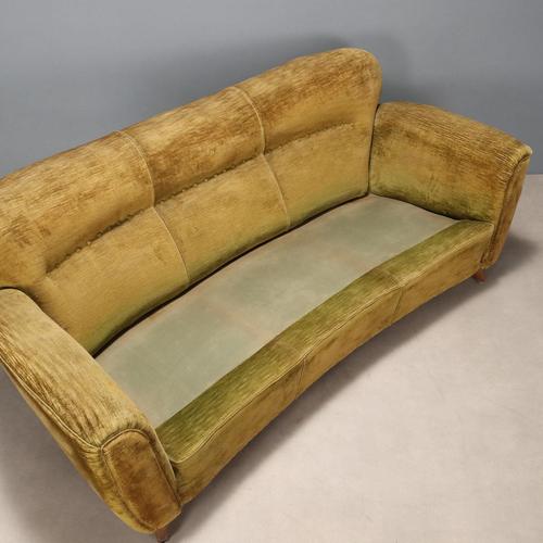 Brown Vintage Three-Seater Sofa, 1950s For Sale - Image 8 of 11