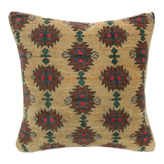 Handmade Decorative Vintage Rug Cushion Cover - 20'' X 20'' For Sale