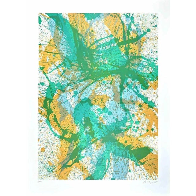 Tobiolo - Abstract Composition is an original Contemporary artwork realized in 1995 by Toti Scialoja. Original lithograph....