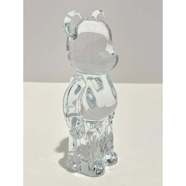 Japanese Baccarat Be@rbrick Clear Crystal Figurine Created in Collaboration With Japanese Brand Medicom For Sale - Image 3 of 9