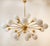Metal Sputnik Chandelier in Brass with Spherical Glass Shades For Sale - Image 7 of 18