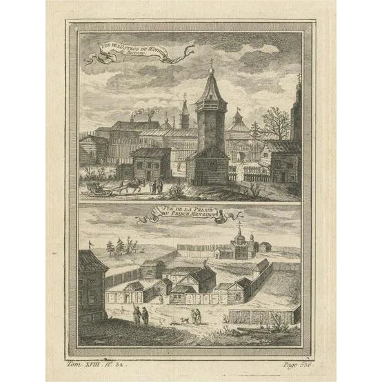 Antoine Francois Prevost d'Exile, Fortress and Prison in Siberia, 1768, Paper For Sale