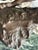 Stone Frederic Remington Style Native American Horseback Sculpture on Green Marble Base For Sale - Image 7 of 10