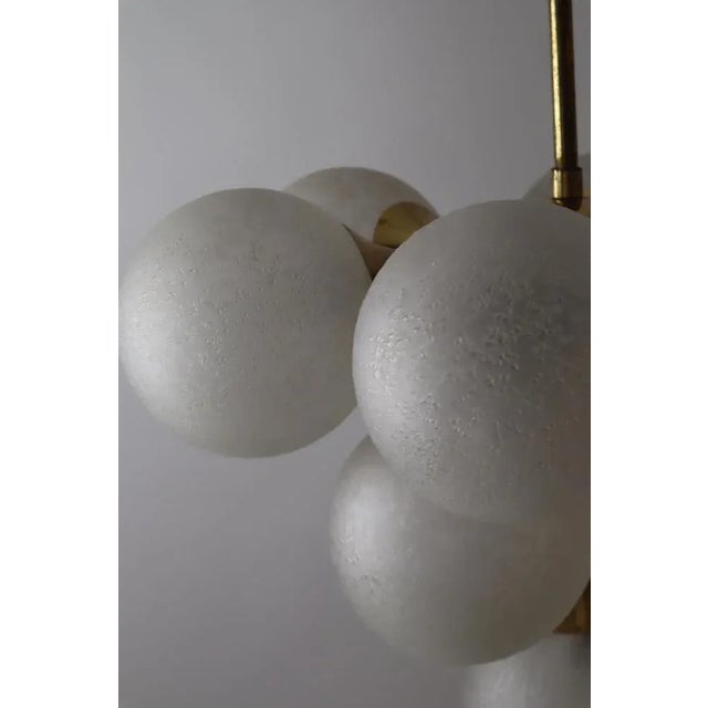Space Age Sputnik Pendant Light in Brass, 1960s For Sale - Image 4 of 8