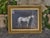 Late 19th Century Antique English Oil Painting of a White Horse in Giltwood Frame, circa 1884 For Sale - Image 5 of 12
