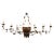 1940s Vintage Italian Metal Lotus Wall Sconce For Sale