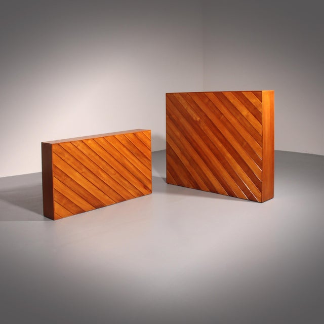 Mid-Century Modern Vintage Beechwood Room Dividers with Slatted Design, 1970, Set of 2 For Sale - Image 3 of 13