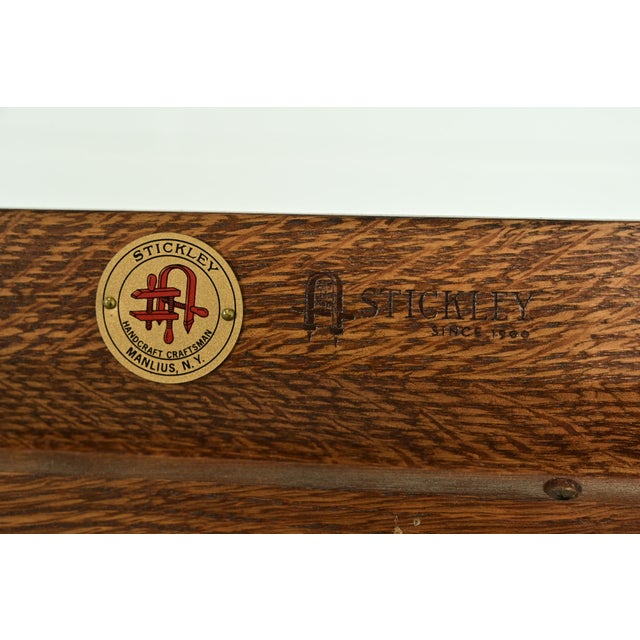 Stickley Mission Oak Arts & Crafts Triple Bookcase For Sale - Image 11 of 13