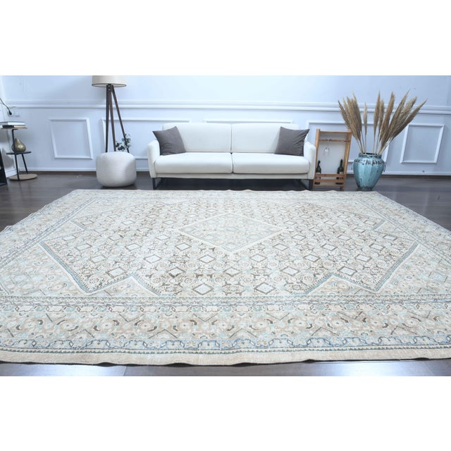 Vintage Persian Hand-Knotted area rug is a semi-antique vintage area rug. The '70s Eastern region of Anatolian's unique...