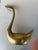 Vintage mid-century modern brass swan figurine. This one features a sleek, elegant design with smooth, fluid lines. Stands...