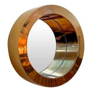 Curtis Jere Vintage Round Porthole Mirror For Sale