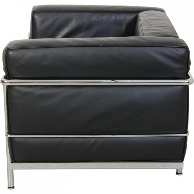 LC3 Chair in Black Leather by Le Corbusier, 2010s For Sale - Image 12 of 17