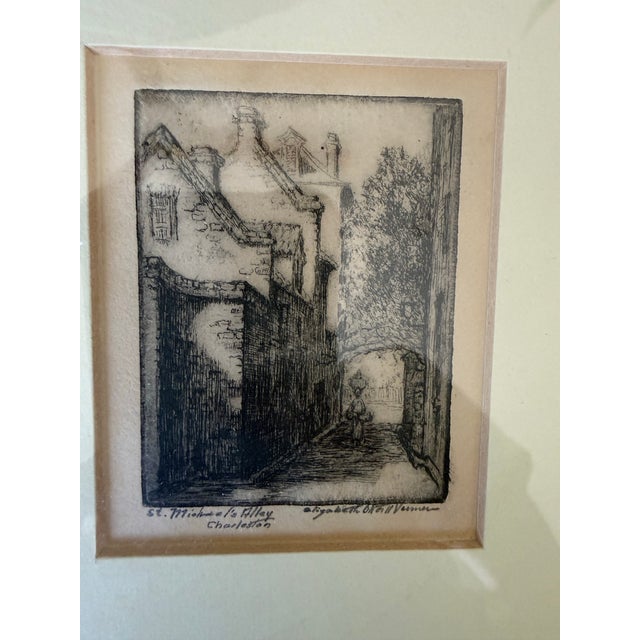 "St. Michael's Alley" by Renowned Charleston Artist Elizabeth O'Neill Verner (1883-1979) For Sale - Image 4 of 4