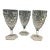 Vintage Fostoria Cubist Wine Glasses With Hex Foot- Set of 3 For Sale