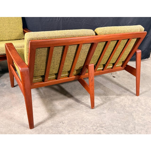 Wood Danish Modern Teak Loveseats by Arne Wahl Iversen for Komfort Denmark, 1960s - A Pair For Sale - Image 7 of 10