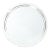 Art Deco Streamlined Machined Age Minimal Round Reversed Etched & Beveled Mirror For Sale