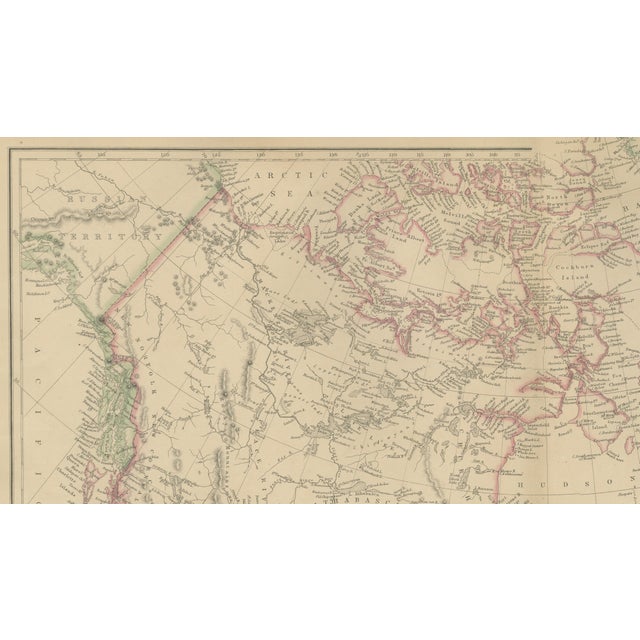 Antique Map of British North America, 1860 For Sale - Image 6 of 11