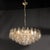 Modernist Hand-Blown Murano Smoked Glass Polyhedral Chandelier in Brass Fittings For Sale - Image 12 of 18