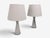 1960s Mid Century Modern Carl Fagerlund, Table Lamps, Textured Glass, Chrome For Sale - Image 4 of 12