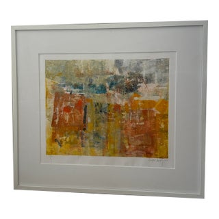 Framed Julia Valdés Borrero Blockprint For Sale