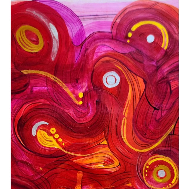 "Foetal Discomfiture", Acrylic on Paper Painting by Ara Deinde For Sale - Image 4 of 4