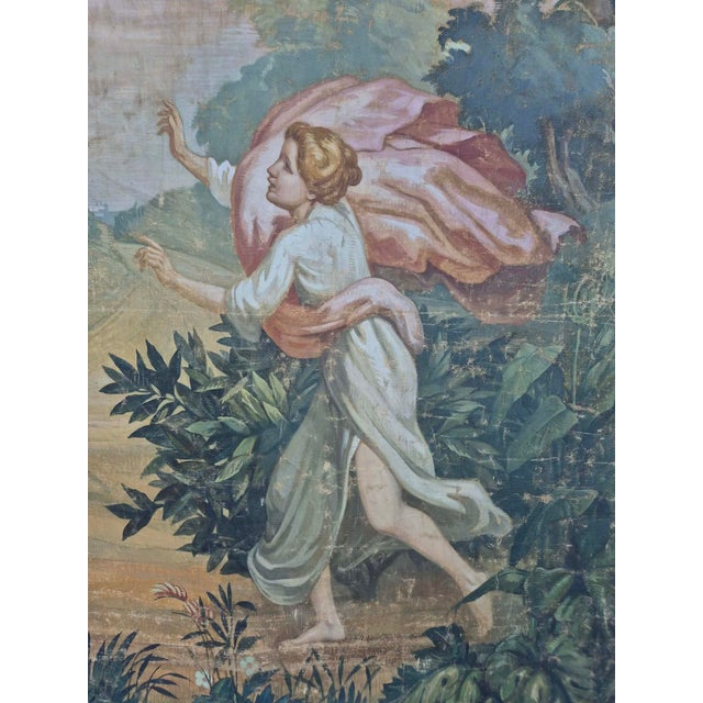 Unknown, Imitating a Tapestry, 1800s, Oil on Canvas For Sale - Image 8 of 12