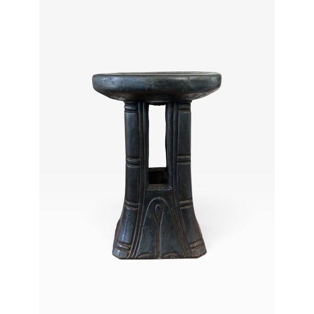 Unique Bamileke Royalty Stool/Table from Cameroon, is an unusual find. Constructed from a single piece of wood, this stool...
