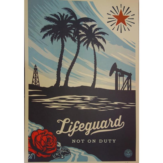 Shepard Fairey, Lifeguards Not on Duty, Screenprint For Sale - Image 7 of 7