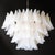 Modernist Feather Chandelier in Murano Opalescent Glass and Oil Rubbed Bronze For Sale - Image 4 of 12