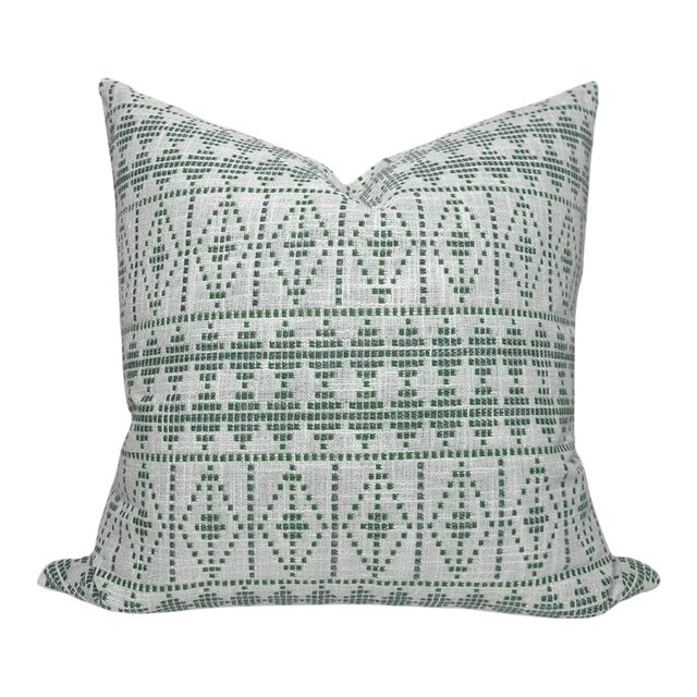 Souk Green Indoor/Outdoor Pillow Cover For Sale