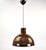 Mid-Century Modern Mid 20th Century Midi Bunker Fog & Mørup Pendant Light by Jo Hammerborg in Chocolate Brown For Sale - Image 3 of 17