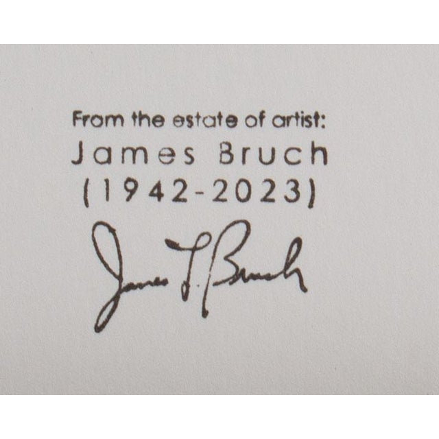 Printmaking Materials 1960 Limited Edition Portrait Lithograph by James L. Bruch For Sale - Image 7 of 10
