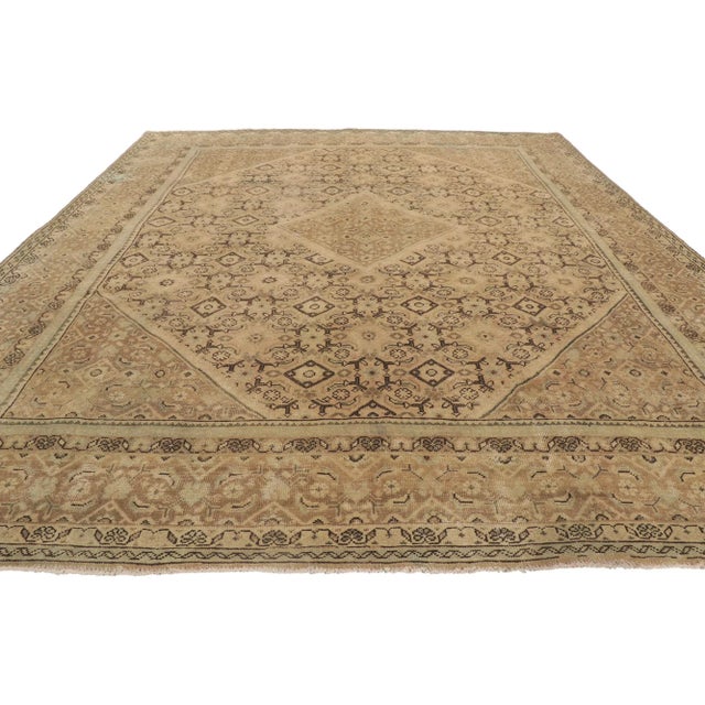 Traditional Vintage Persian Mahal Rug, 09'08 X 12'07 For Sale - Image 3 of 9