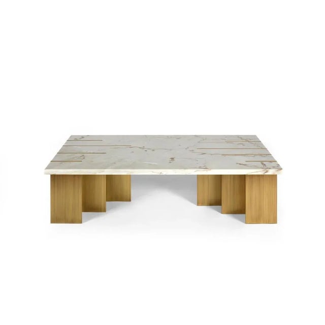 Contemporary Pianist Estremoz Marble Coffee Table by Insidherland For Sale - Image 3 of 5