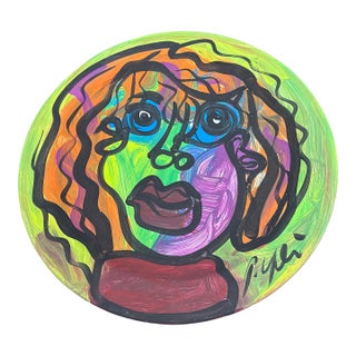 1970s Peter Keil Original Abstract Pottery Charger Bowl Sculpture For Sale