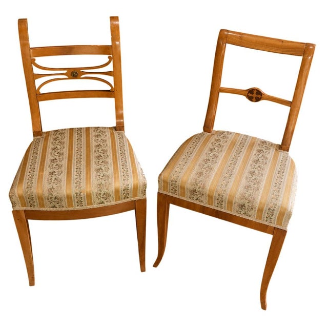 Biedermeier Chairs in Light Wood, 1800s, Set of 2 For Sale - Image 6 of 6