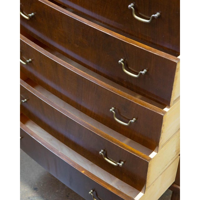 Wanscher Style Danish Modern Walnut Chest of Drawers, C. 1950s For Sale In Columbus - Image 6 of 14
