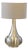 Vintage Table Lamp in Brushed Aluminum, 1970s For Sale