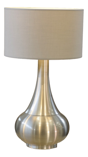 Vintage Table Lamp in Brushed Aluminum, 1970s