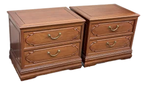 Rosewood Vintage Nightstands, Pair