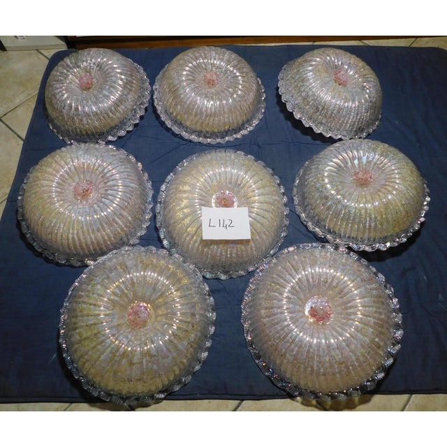 White 1960s Opalescent Murano Flush Mount For Sale - Image 8 of 8