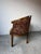 Brown Vintage Louis XVI Style Curved Barrel Back Loveseat With Nailhead Trim For Sale - Image 8 of 17