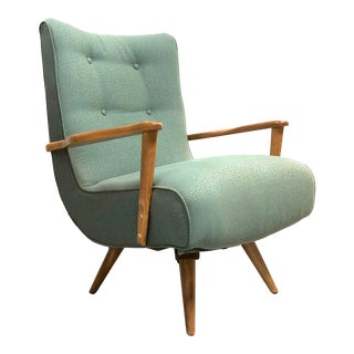 Mid Century Modern Swivel Rocker Lounge Chair For Sale