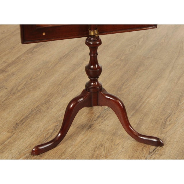 Brown 1980s Queen Anne Colonial Williamsburg Style Mahogany and Tapestry Firescreen For Sale - Image 8 of 13