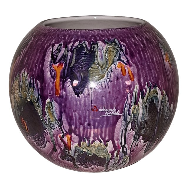Vintage German Ceramic Vase by Scheurich, 1990s For Sale