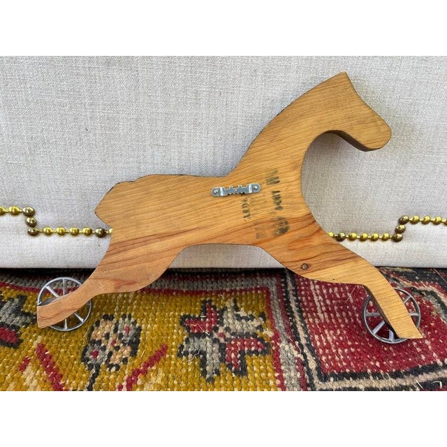 Mid-Century Vintage Wooden Horse Wall Decor For Sale - Image 4 of 6