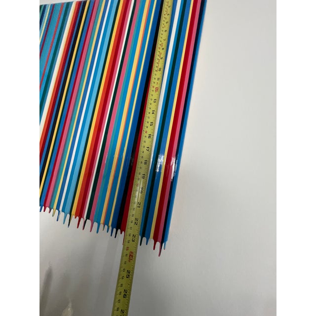 Gian Garafalo Signed Original Horizontal Drip Stripe on Wood For Sale - Image 4 of 4