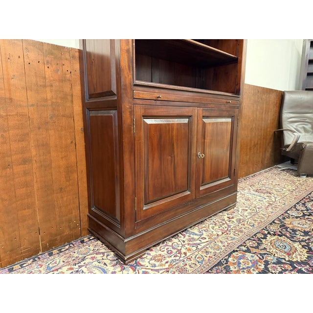 Brown Classic English Mahogany Bookcase For Sale - Image 8 of 13